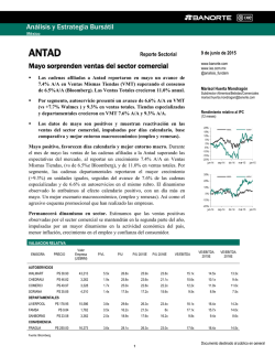 Mayo sorprenden ventas del sector comercial An&aacute;lisis y Estrategia