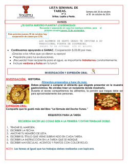 LISTA SEMANAL DE TAREAS.