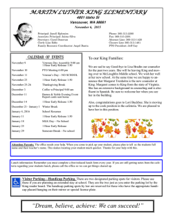Newsletter November 2015 - Vancouver Public Schools