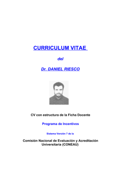 CV - Universidad Nacional de San Luis