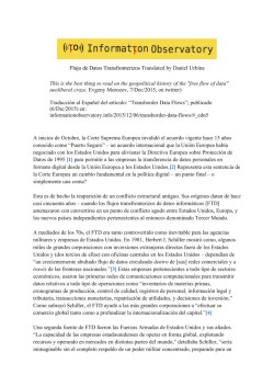 Flujo de Datos Transfronterizos Translated by Daniel Urbina This is