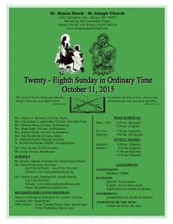 St. Simon Stock - St Joseph Church - Parish of St. Simon Stock and