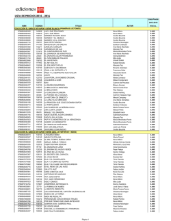 LISTA DE PRECIOS 2015 - 2016