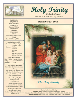December 27 - Holy Trinity Catholic Church