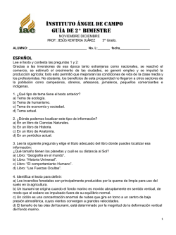 INSTITUTO &Aacute;NGEL DE CAMPO Gu&iacute;a de 2&deg; bimestre
