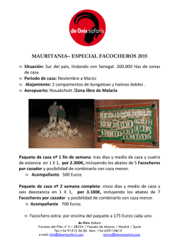 MAURITANIA 2015 Paq facos