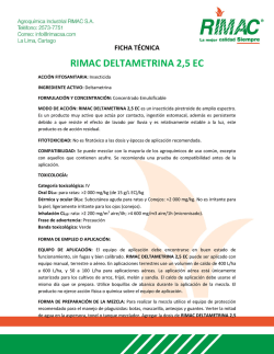 ficha t&eacute;cnica rimac deltametrina 2,5 ec