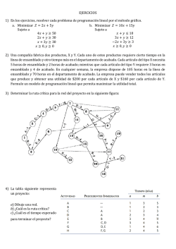 EJERCICIOS 1) En los ejercicios, resolver cada problema de