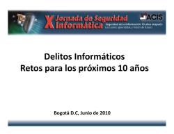 Delitos Inform&aacute;ticos Retos para los pr&oacute;ximos 10 a&ntilde;os
