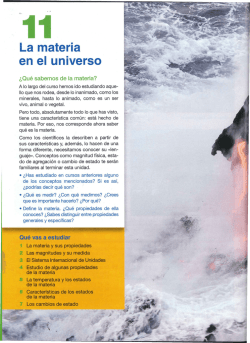 La materia en el universo