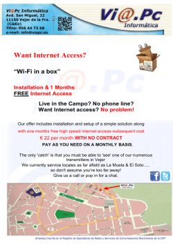 Want Internet Access? - WiFi Access For Vejer de la Frontera From
