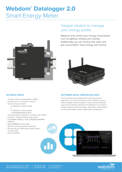 Webdom&reg; Datalogger 2.0 Smart Energy Meter