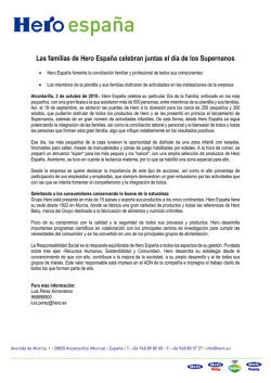 Las familias de Hero Espa&ntilde;a celebran juntas el d&iacute;a de los Supernanos