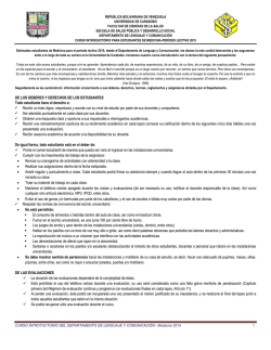 Lineamientos - Facultad de Ciencias de la Salud UC