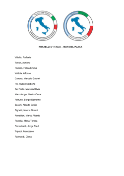 FRATELLI D` ITALIA &ndash; MAR DEL PLATA Vitiello