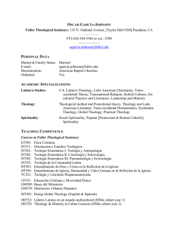 CV - Fuller Theological Seminary