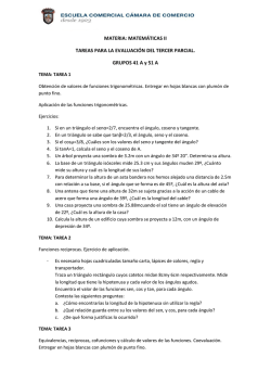 Tareas Matem&aacute;ticas II 41-A y 51-A