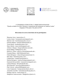 Participantes (Direcciones de correo electr&oacute;nico)