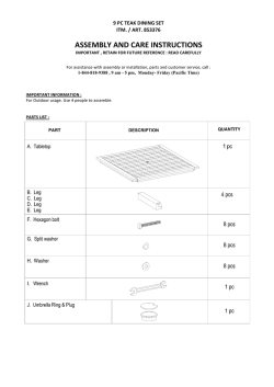 ASSEMBLY AND CARE INSTRUCTIONS
