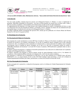 Evaluaci&oacute;n Interna del Programa HaGAMos Estudiantes de
