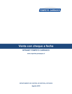 Venta con cheque a fecha - Intranet Pompeyo Carrasco