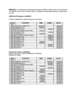 EJERCICIO: A continuaci&oacute;n se presenta informaci&oacute;n del libro