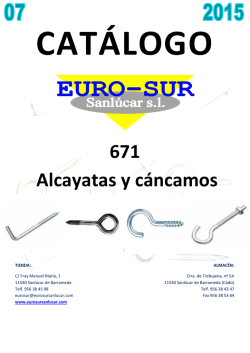 CAT&Aacute;LOGO 671 Alcayatas y c&aacute;ncamos