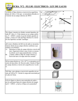 FICHA N&ordm;2 - FLUJO ELECTRICO&ndash; LEY DE GAUSS