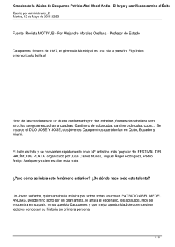 Grandes de la M&uacute;sica de Cauquenes Patricio Abel Medel Andia