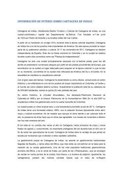 informaci&oacute;n de interes sobre cartagena de indias