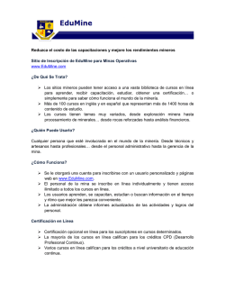 Sitio para Minas Operativas