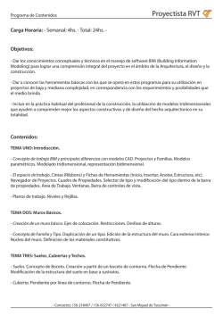 Programa de Contenido del Curso REVIT