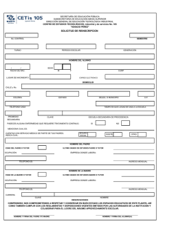 formato de reinscripci&oacute;n
