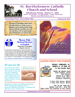 2-22-15 - St. Bartholomew