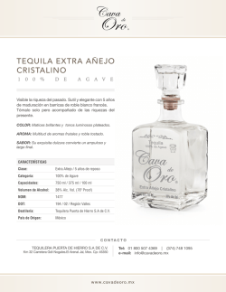 CRISTALINO TEQUILA EXTRA A&Ntilde;EJO