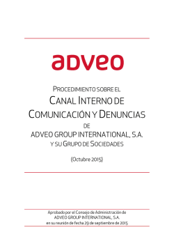 CANAL INTERNO DE COMUNICACI&Oacute;N Y DENUNCIAS