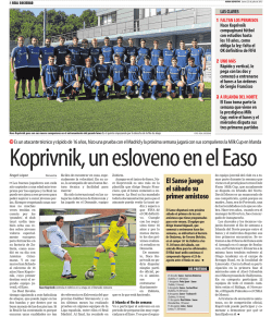 El Sanse juega el s&aacute;bado su primer amistoso