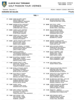 GOLF PASSION TOUR -VIERNES