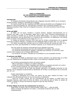DI&Oacute;CESIS DE CUERNAVACA COMISI&Oacute;N DIOCESANA PARA LA