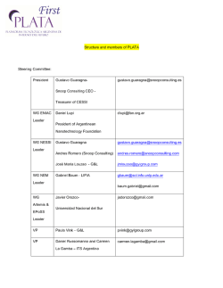 Structure and members of PLATA Steering Committee