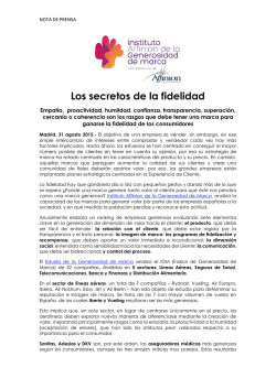 31/07/2015 Los secretos de la fidelidad