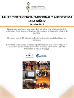 TALLER &ldquo;INTELIGENCIA EMOCIONAL Y AUTOESTIMA PARA NI&Ntilde;OS&rdquo;