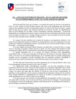 Billet 5 - Le Voyage d`Etudes en France