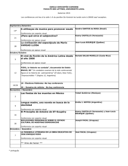 calendrier 2015 - &Eacute;cole de langues de l`Universit&eacute; Laval