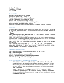 CV - Instituto de F&iacute;sica UNAM