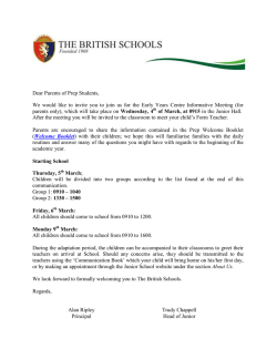 Prep Informative Meeting