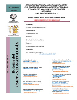 res&uacute;menes de trabajos de investigaci&oacute;n xviii congreso nacional