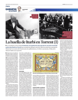 La huella de Iturbi en Torrent (I) QUaDerNS