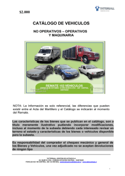 CAT&Aacute;LOGO DE VEHICULOS
