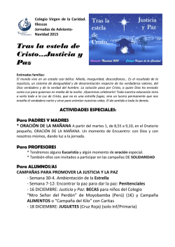 Tras la estela de Cristo&hellip;Justicia y Paz